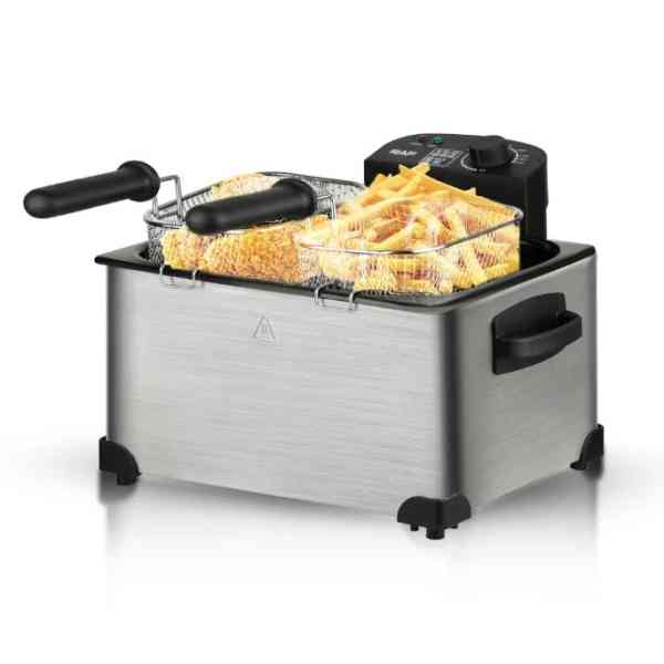 Friteuse à huile 5l avec 2 bacs à friture idéal pour la cuisine