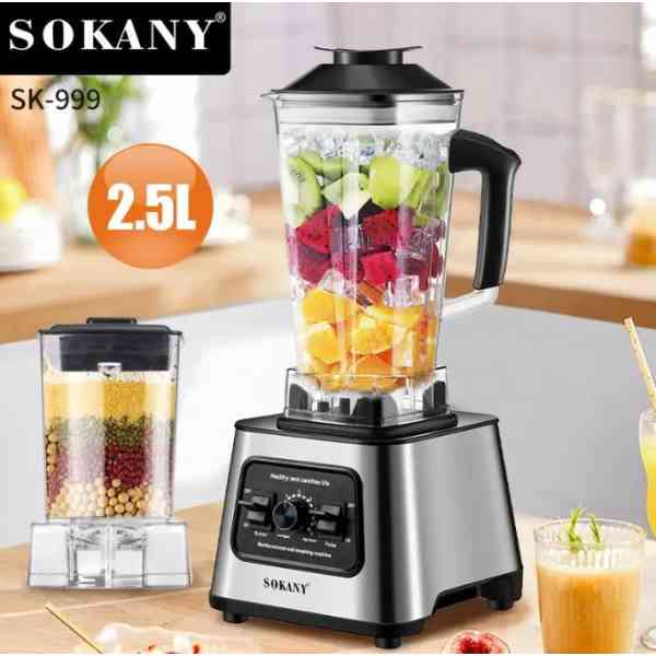 SOKANY 6000W 2.5L Machine de mixage de grande capacité et extracteur de jus électrique personnel de fruits frais