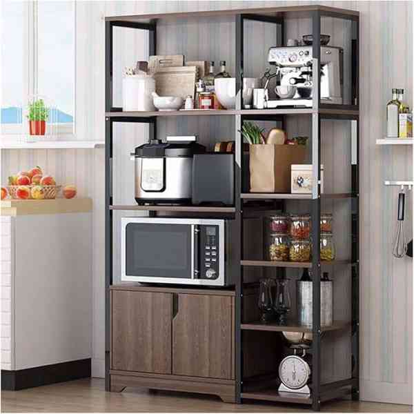 Etagere d’organisation multifonctionnel pour cuisine, support pour four à micro-ondes polyvalent