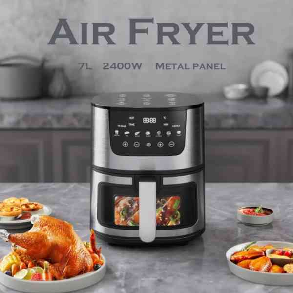Friteuse à air électrique numérique à écran tactile intelligent Silver Crest 7 L