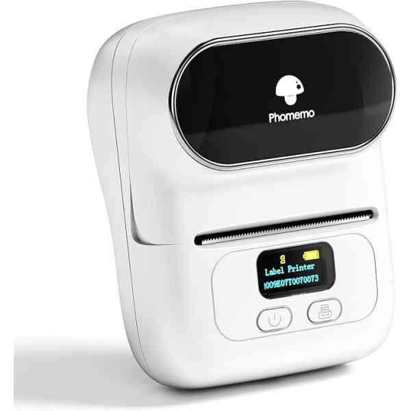 Imprimante d'étiquettes thermique et portable, connexion Bluetooth, adaptée au bureau, code-barres, code QR, transport et câble