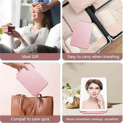 Mini miroir de maquillage LED 3 couleurs, portable, pliable, rechargeable pour le maquillage de voyage MCDS0004 Bien-être et... Mini miroir de maquillage LED 3 couleurs, portable, pliable, rechargeable pour le maquillage de voyage MCDS0004 Bien-être et...