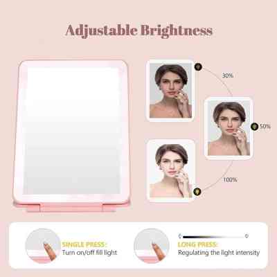 Mini miroir de maquillage LED 3 couleurs, portable, pliable, rechargeable pour le maquillage de voyage MCDS0004 Bien-être et... Mini miroir de maquillage LED 3 couleurs, portable, pliable, rechargeable pour le maquillage de voyage MCDS0004 Bien-être et...