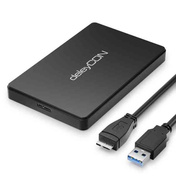 DeleyCON Boîtier de Disque Dur USB-C 2,5” 500giga