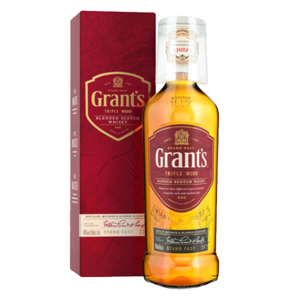 WHISKY GRANT'S TRIPLE WOOD avec verre 1L