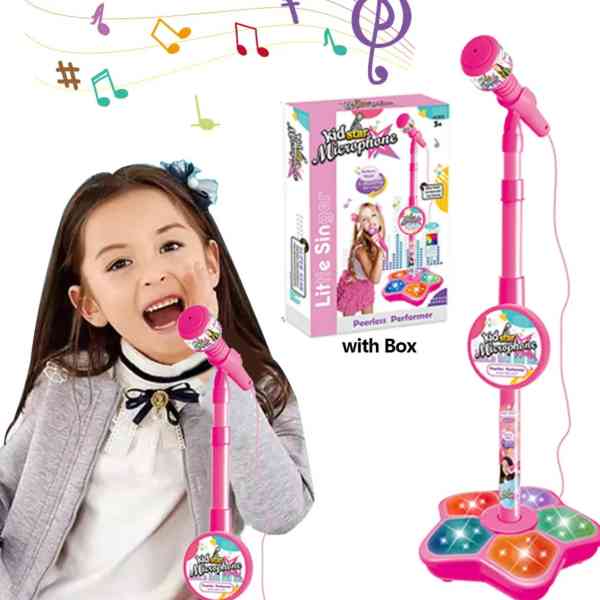 Microphone sur pied pour enfants | Passe-temps de fête et MP3, machine de karaoké, jouet musical