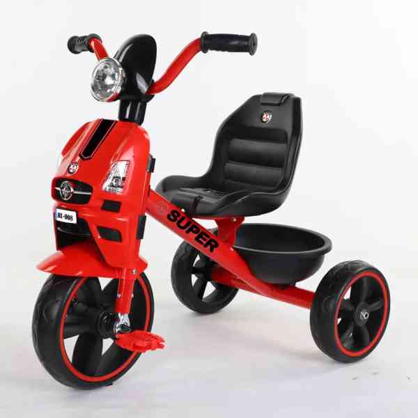 Tricycle pour enfants avec 3 roues, siège doux et guidon antidérapant