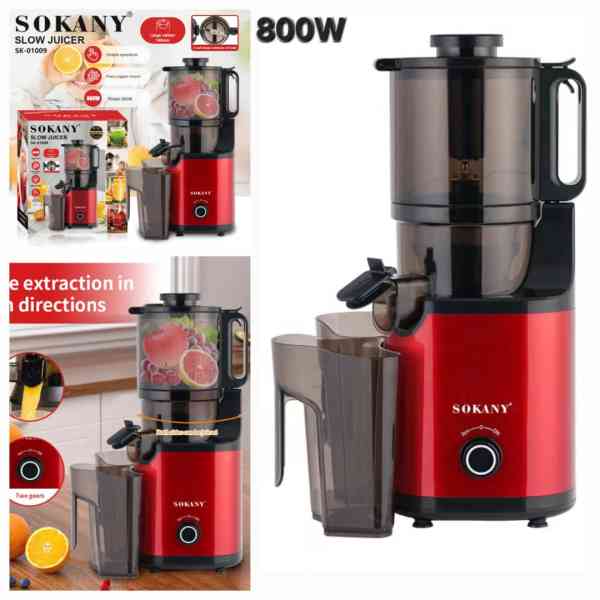 Extracteur de jus professionnel à mastication lente et à froid, extra large, 140 mm, sans BPA, pour légumes et fruits, 800W
