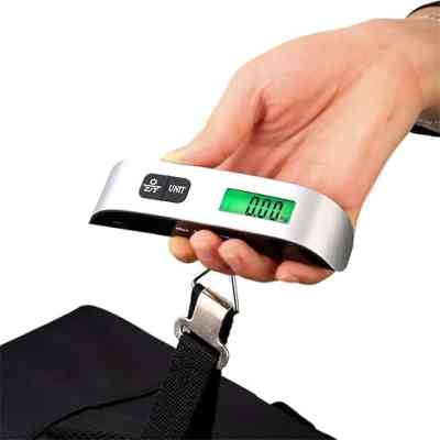Balance à bagages numérique portable à suspendre avec écran LCD et rétroéclairage Fonction tare Pratique pour les voyages BQD...