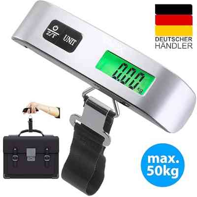Balance à bagages numérique portable à suspendre avec écran LCD et rétroéclairage Fonction tare Pratique pour les voyages BQD...
