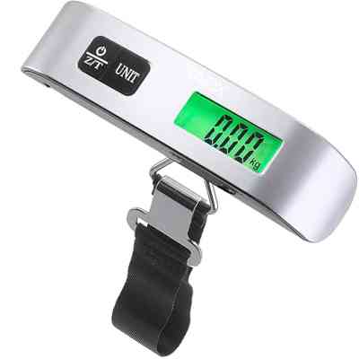 Balance à bagages numérique portable à suspendre avec écran LCD et rétroéclairage Fonction tare Pratique pour les voyages BQD...