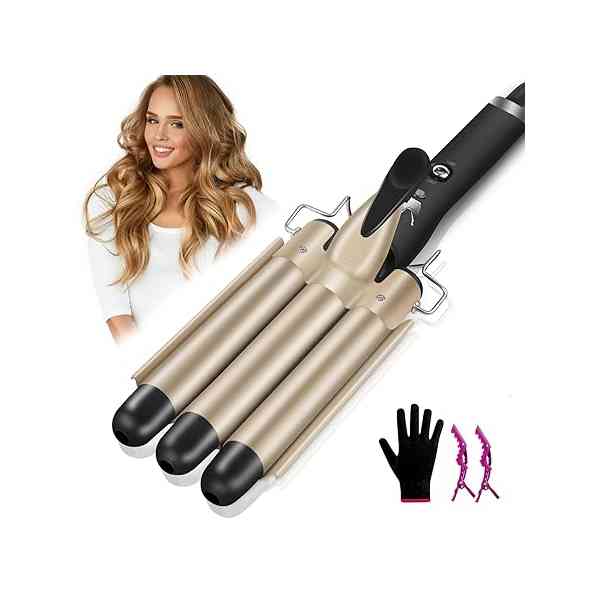 Fer à friser LAYADO 3 barils pour cheveux, chauffage électrique rapide, outil de coiffure professionnel pour tous les cheveux