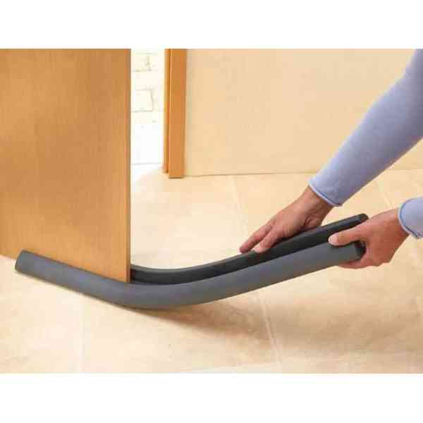 Joint de porte étanche 95 x 10 cm, coupe-bise, protection de porte, double joint en caoutchouc de silicone, anti-poussière