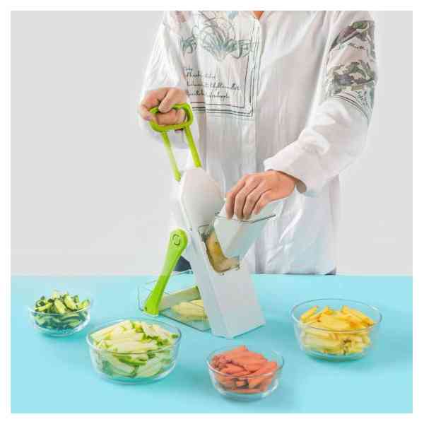 Accessoires de cuisine Hachoir à légumes, Spiraliseur Coupe-légumes, Mixeur manuel 5 en 1