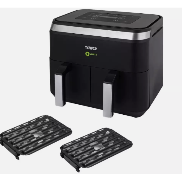 Friteuse à air double panier Tower Vortx T17129 2400W 9L