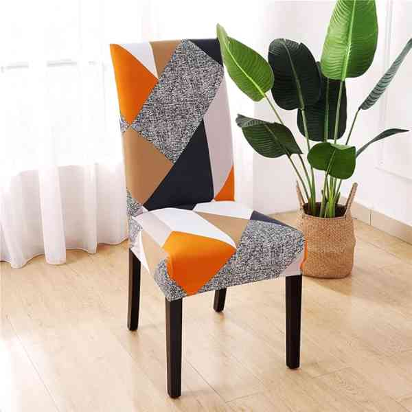 Housse de protection de chaise élastique moderne amovibles et lavables pour, cuisine, maison et décoration intérieure 6places