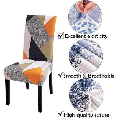 Housse de protection de chaise élastique moderne amovibles et lavables pour, cuisine, maison et décoration intérieure 6places... Housse de protection de chaise élastique moderne amovibles et lavables pour, cuisine, maison et décoration intérieure 6places...