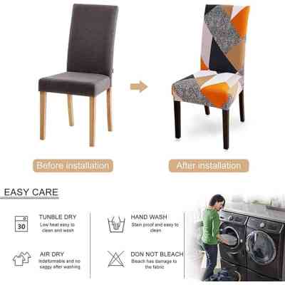 Housse de protection de chaise élastique moderne amovibles et lavables pour, cuisine, maison et décoration intérieure 6places... Housse de protection de chaise élastique moderne amovibles et lavables pour, cuisine, maison et décoration intérieure 6places...