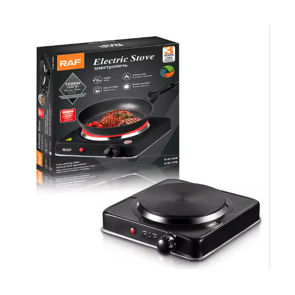 Cuisinière électrique 1000W avec gril et sécurité