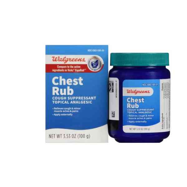 Chest Rub Décongestif Toux Suppressant Pommade Topique 4oz