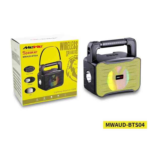 Haut-parleur Bluetooth - MEWE - MWAUD-BTS04 - Charge solaire avec lampe de poche