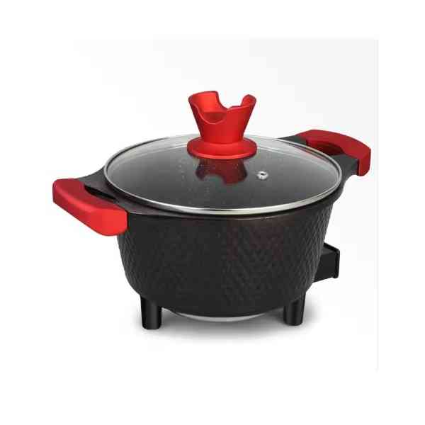 Marmite recouverte de noir 700w Surface de cuisson antiadhésive Moulage sous pression en alliage d'aluminium