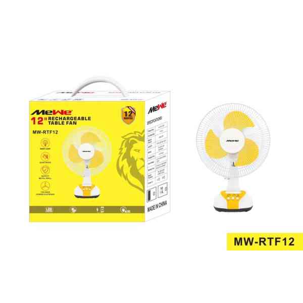 Ventilateur Rechargeable Mewei 12 pouces - Compact et Efficace