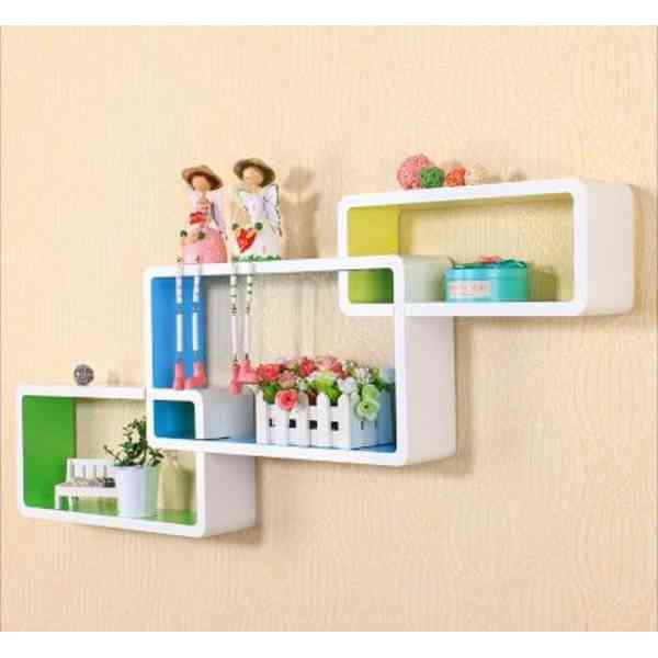Étagère murale de base multicolore en MDF