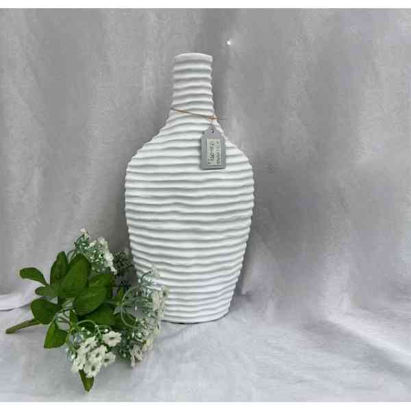 HI-vases Artisanat Vase rayé, thé étude Vase en céramique Vintage