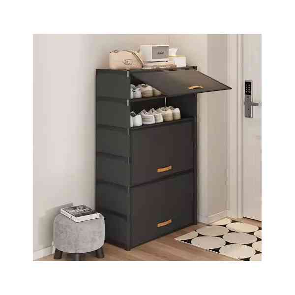 Etagère à chaussures simple porte de ménage salle de stockage beau multicouche