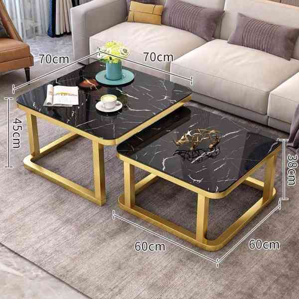 Ensemble de 2 Tables Basse gigognes d'aspect moderne