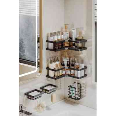 Organisateur Accessoires de stockage avec savon Dish&Toothbrush Holder, étagères pour salle de bain Decor, noir EJXDS000148 ... Organisateur Accessoires de stockage avec savon Dish&Toothbrush Holder, étagères pour salle de bain Decor, noir EJXDS000148 ...
