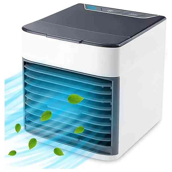 Ventilateur de table puissant sans bruit avec lumière LED 4 en 1, humidificateur, 3 vitesses, idéal pour la maison, le bureau