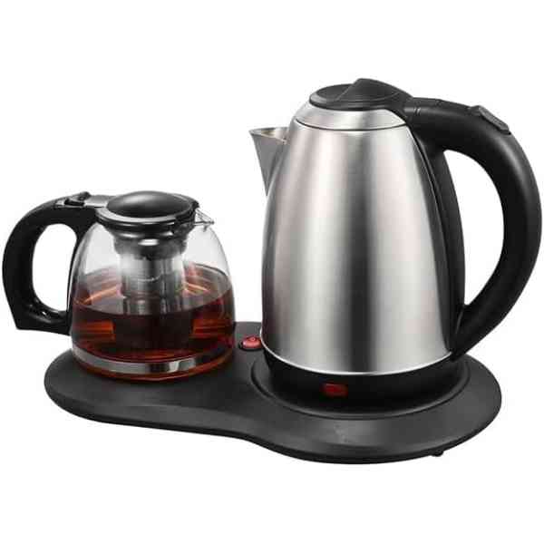 Bouilloire en acier inoxydable de 1,8 L | Arrêt automatique | Idéal pour préparer du thé et du café à la maison