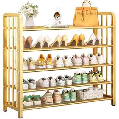 Étagère à chaussures en métal, 5 niveaux, rangement à bord étroit, gain de place, pour couloir, dortoir, salon EJXDS000245 S... Étagère à chaussures en métal, 5 niveaux, rangement à bord étroit, gain de place, pour couloir, dortoir, salon EJXDS000245 S...