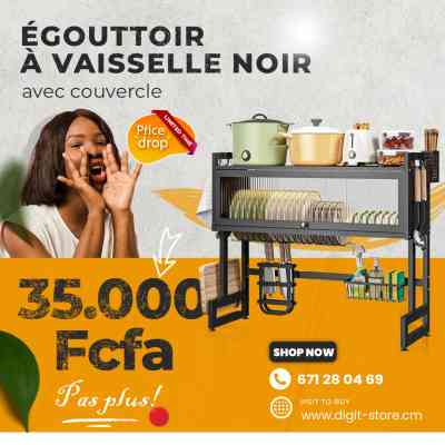 Égouttoir à vaisselle noir Accueil 35 000 FCFA Égouttoir à vaisselle noir Accueil 35 000 FCFA