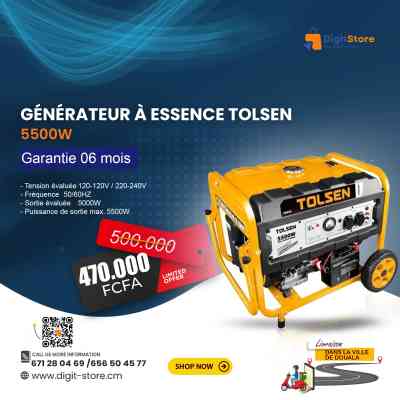 Générateur à essence TOLSEN 550W Accueil 470 000 FCFA Générateur à essence TOLSEN 550W Accueil 470 000 FCFA