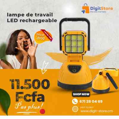 Lampe de travail LED rechargeable Accueil 11 500 FCFA Lampe de travail LED rechargeable Accueil 11 500 FCFA