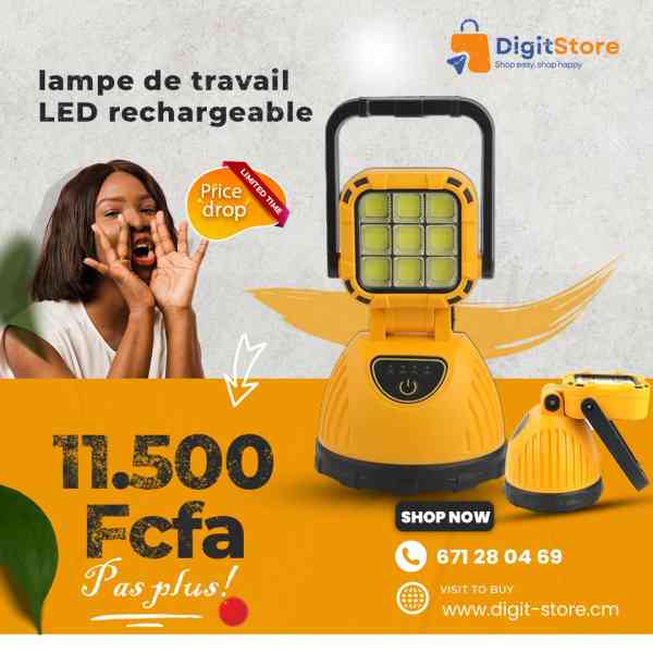 Lampe de travail LED rechargeable