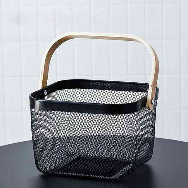 Panier en maille métallique pour cuisine intérieure, melons et légumes de bureau, pour décoration de maison