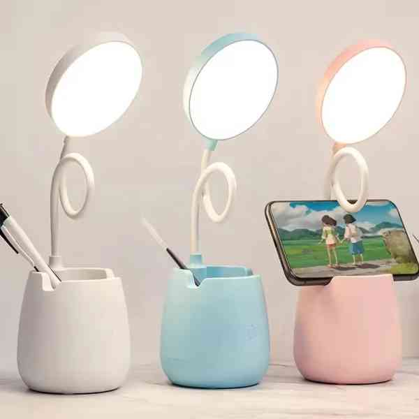 Lampe de bureau pour étudiants à LED à gradation et à trois vitesses Charge USB