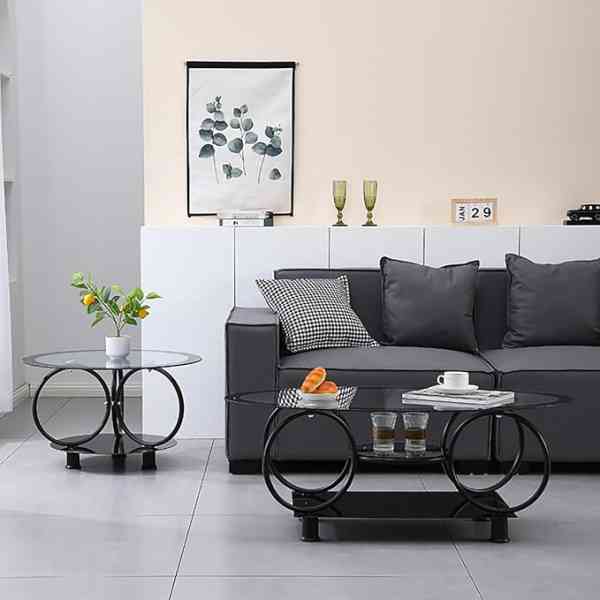 Table basse ovale simple moderne