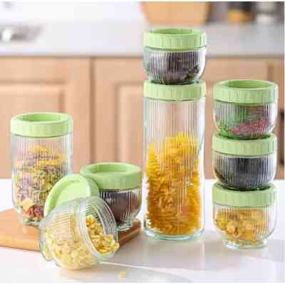 Lots de 08 Bocal en verre pour stockage des aliments avec couvercle scellé EJXDS000258 Electroménager & Entretien 0 FCFA Lots de 08 Bocal en verre pour stockage des aliments avec couvercle scellé EJXDS000258 Electroménager & Entretien 0 FCFA