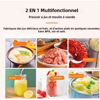 Mélangeur 2 en 1 Mélangeur à jus en acier inoxydable EJXDS000269 Electroménager & Entretien 25 000 FCFA Mélangeur 2 en 1 Mélangeur à jus en acier inoxydable EJXDS000269 Electroménager & Entretien 25 000 FCFA