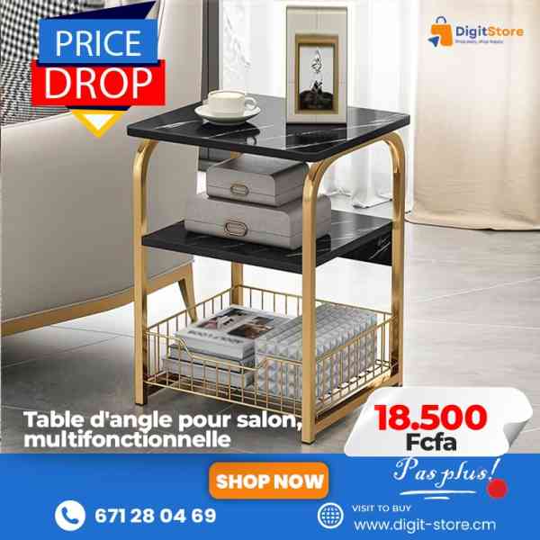 Table d'angle pour salon multifonctionnelle