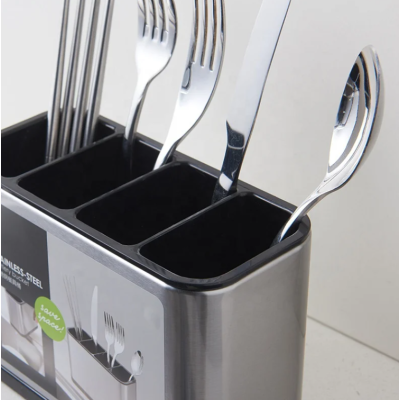 Porte-ustensiles de cuisine seau baguettes cage minimaliste style japonais boîte de rangement en acier inoxydable avec égoutt... Porte-ustensiles de cuisine seau baguettes cage minimaliste style japonais boîte de rangement en acier inoxydable avec égoutt...