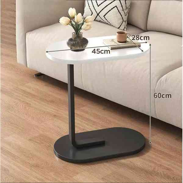 Table D'Appoint en Bois pour Canapé, Table d’appoint, Table D'Appoint en Forme de C,