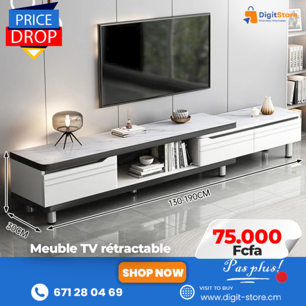 Meuble TV rétractable
