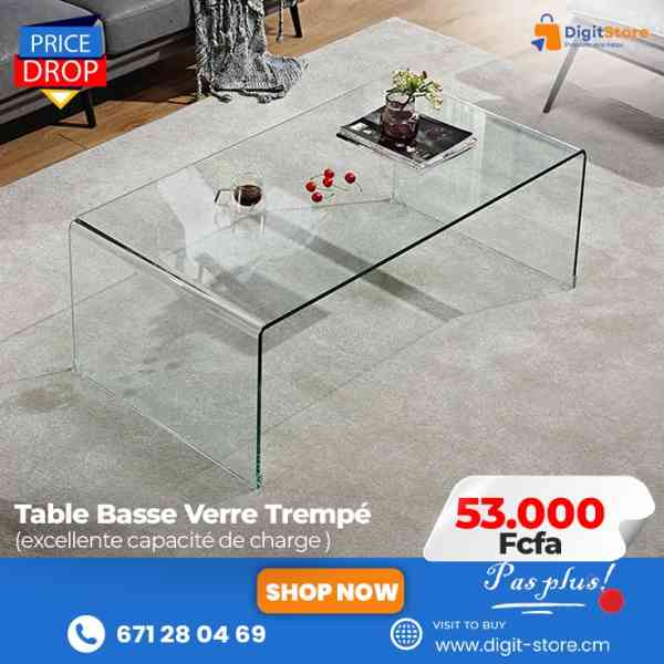 Table basse verre trempe