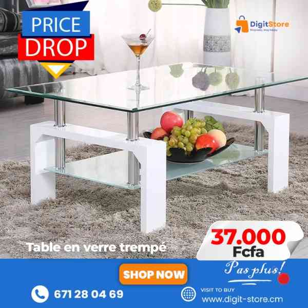 Table en verre trempe